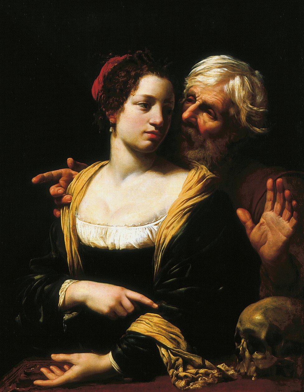 Az össze nem illő pár (Vanitas). alkotó: Simon Vouet