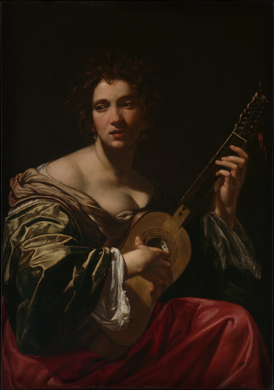 Gitározó nő, kb. 1618. alkotó: Simon Vouet