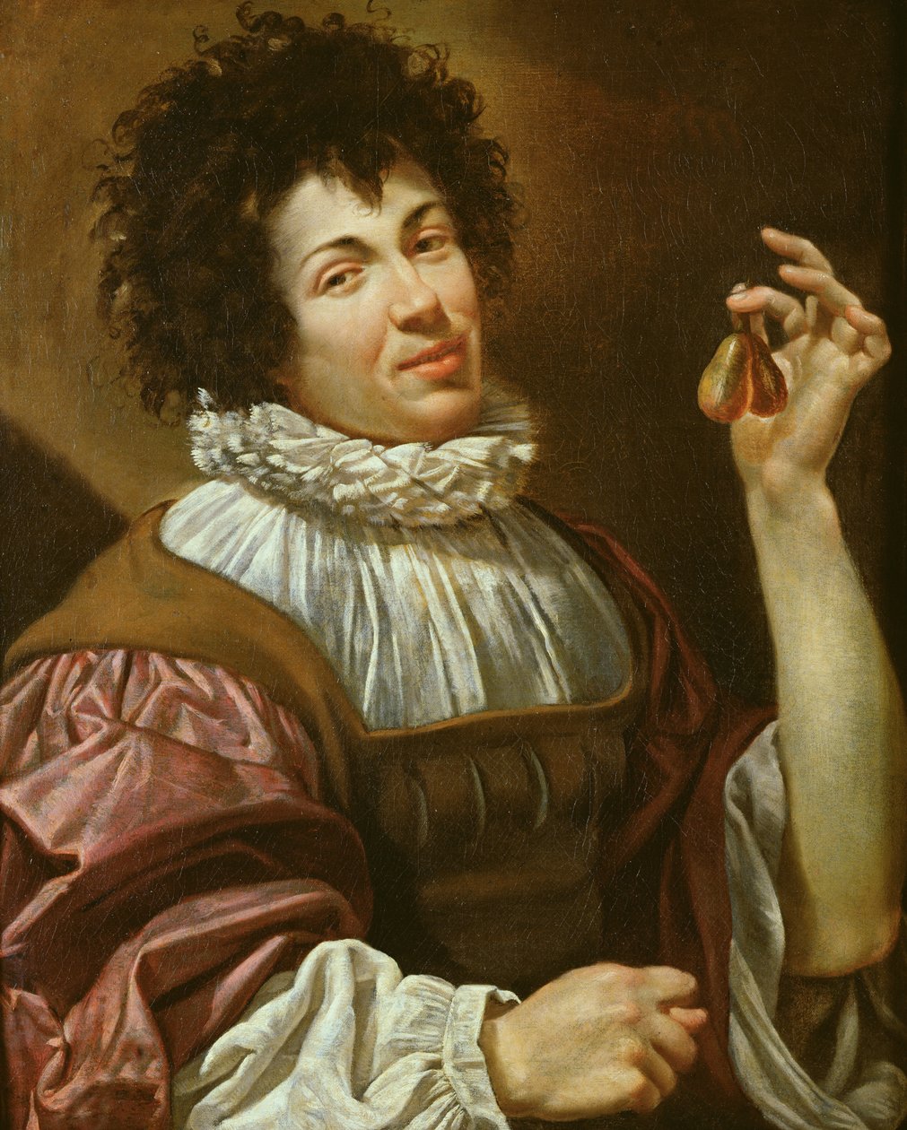Fiatal férfi fügével, 1620-30 körül alkotó: Simon Vouet