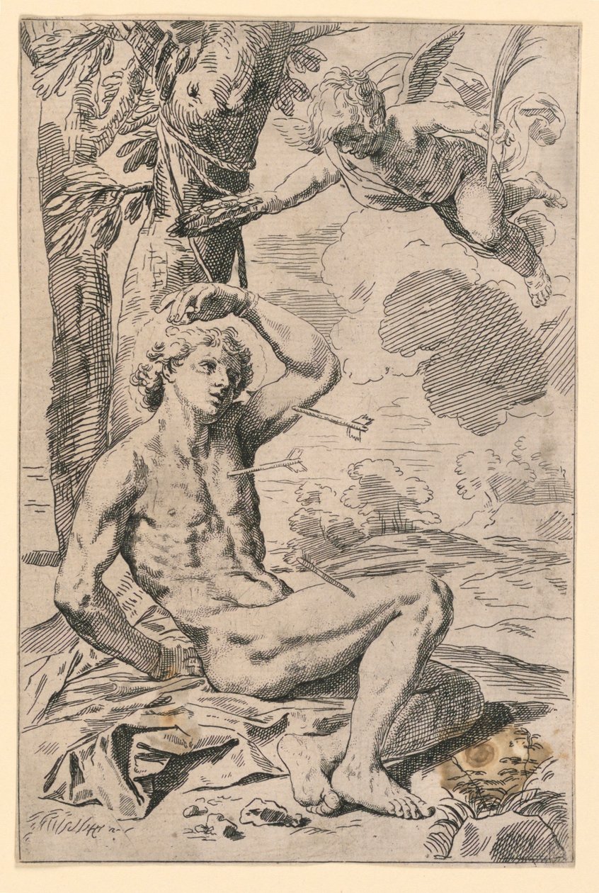 Szent Sebestyén alkotó: Simone Cantarini
