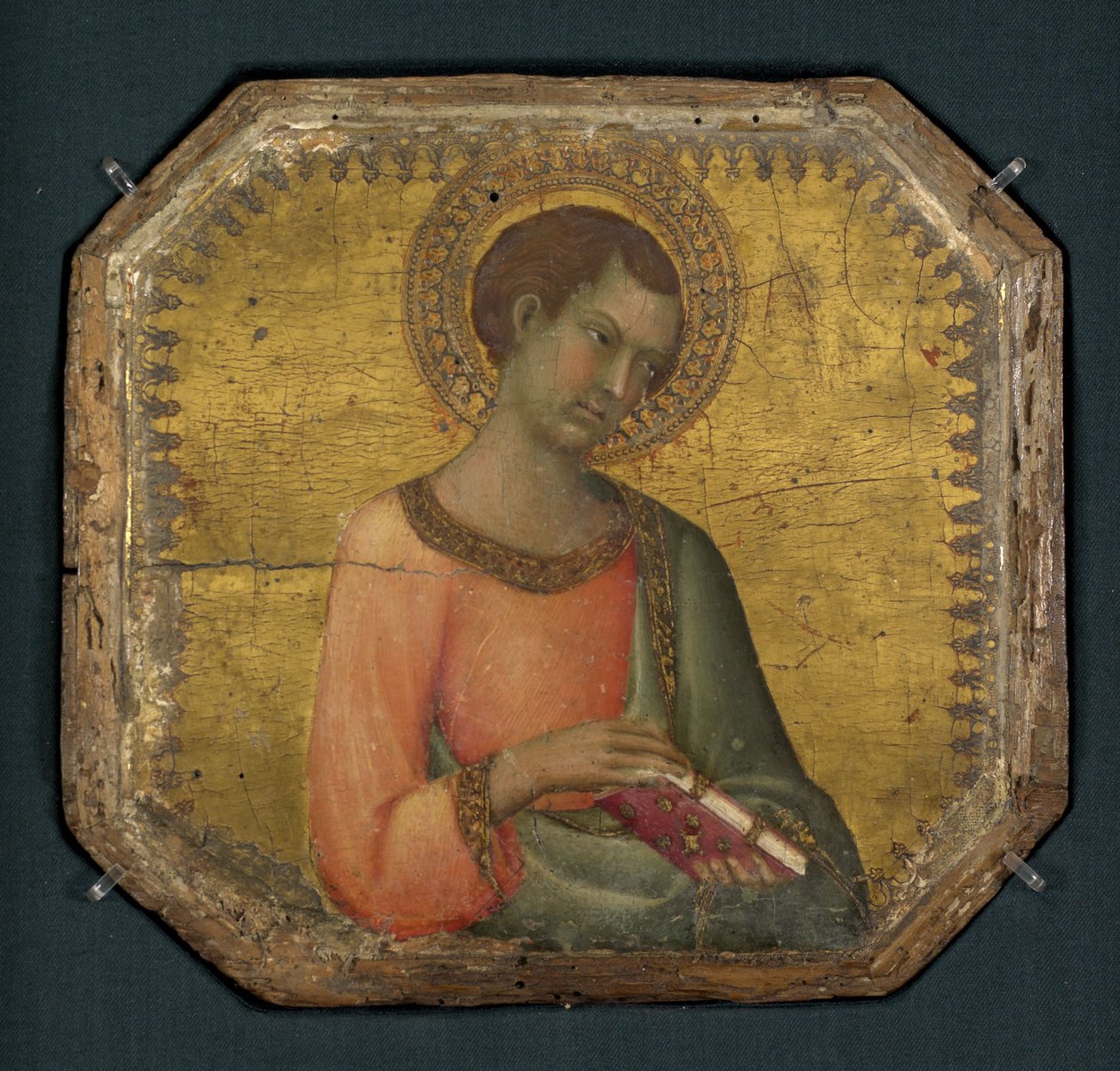 Egy szent, aki könyvet tart, 1344 alkotó: Simone Martini