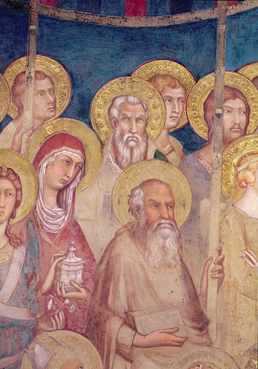 Maesta, szentek részlete, 1315-ös freskó alkotó: Simone Martini