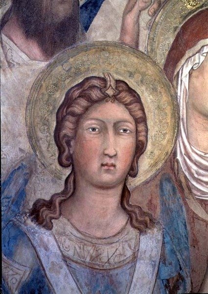 Maesta: talán Szent Mihály alkotó: Simone Martini