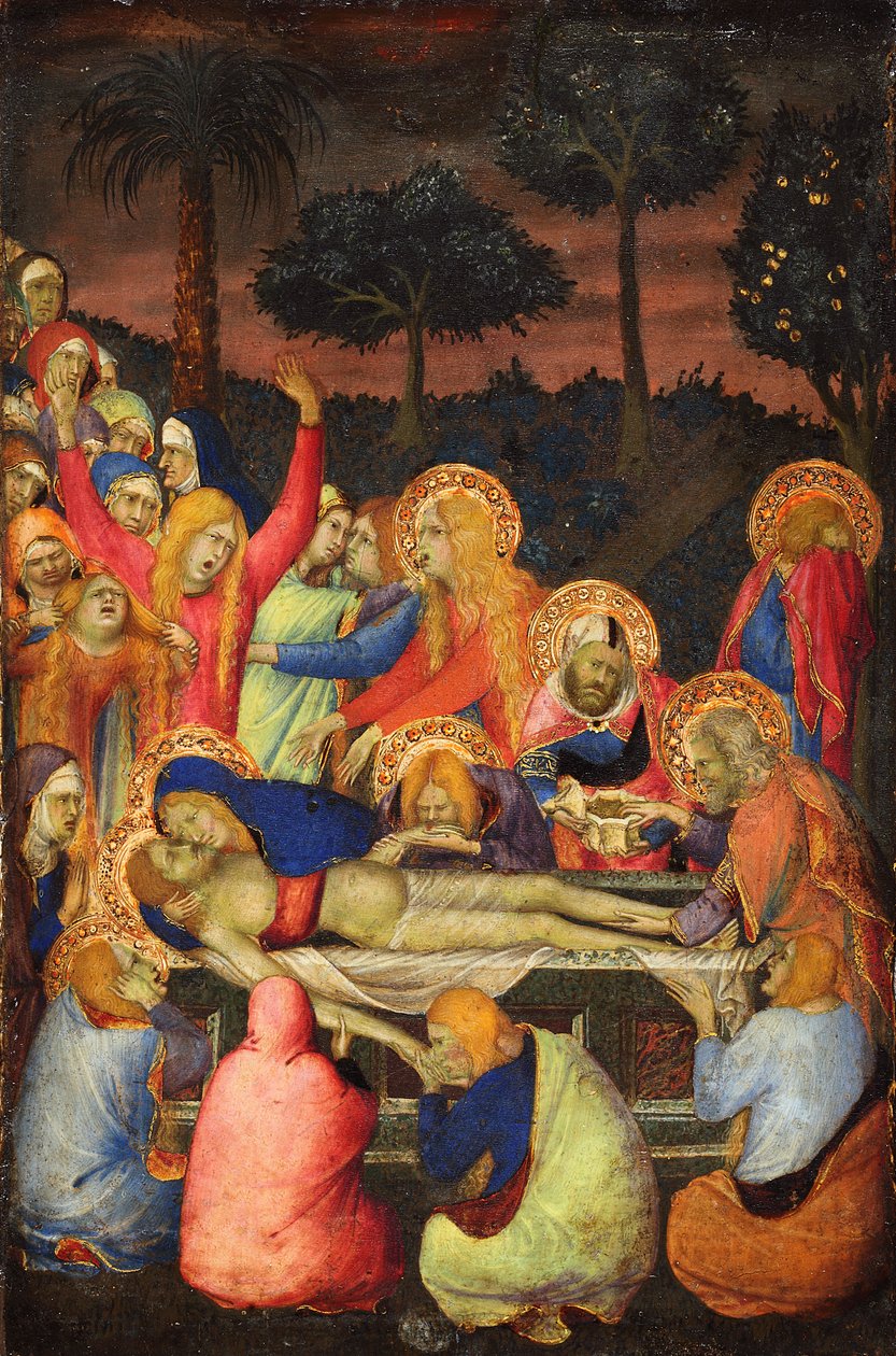 Krisztus temetése alkotó: Simone Martini
