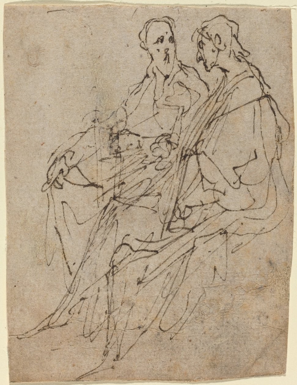 Két ülő férfi figura alkotó: Sir Anthony van Dyck