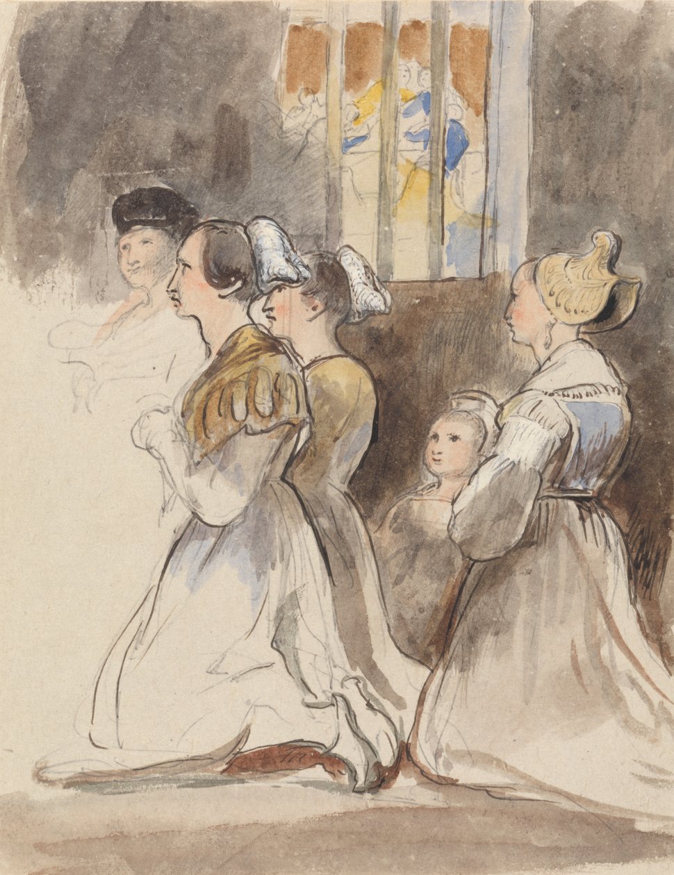 Nők csoportja a misén alkotó: Sir David Wilkie