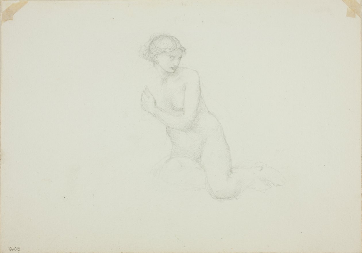 Ülő női akt alkotó: Sir Edward Burne Jones