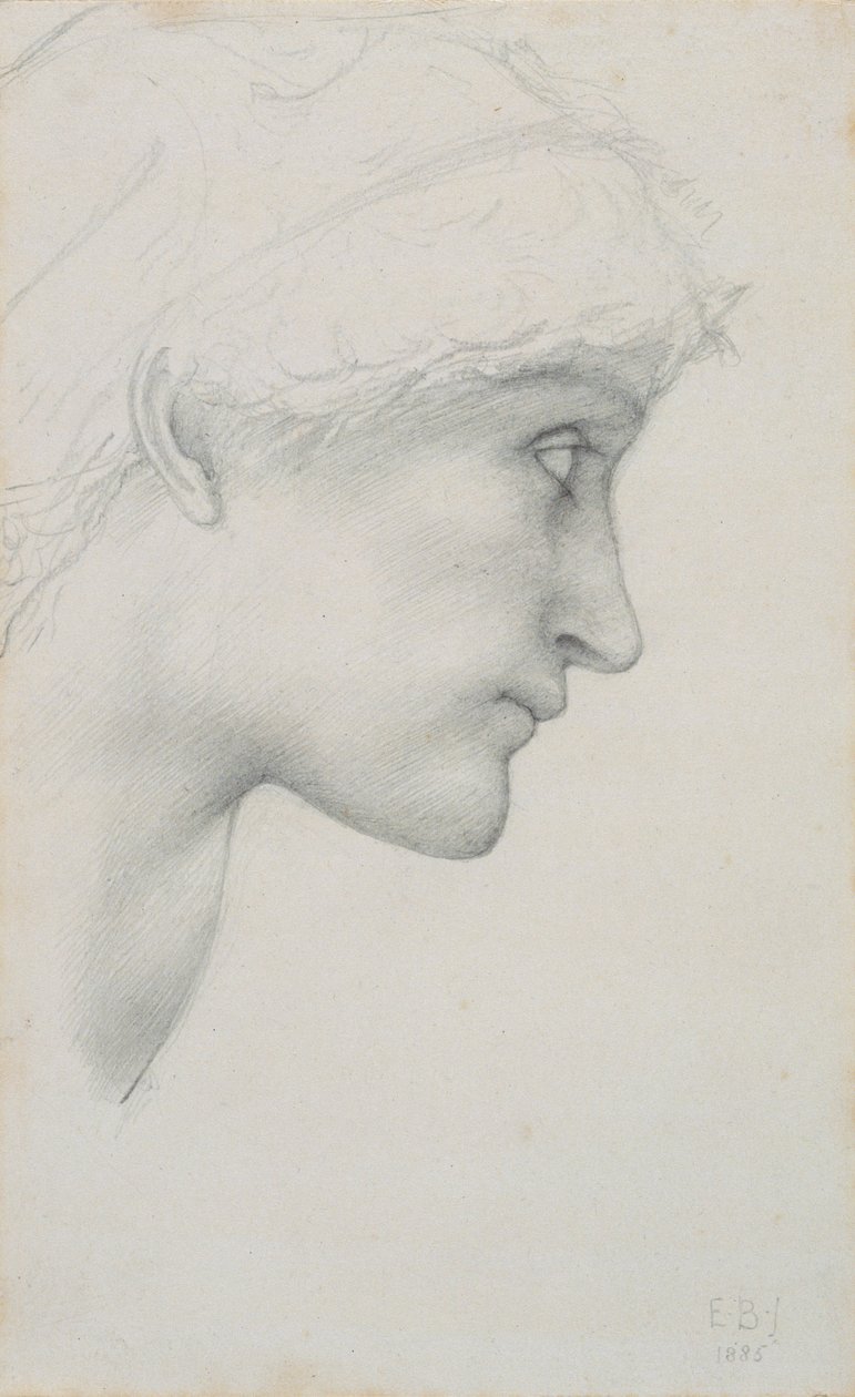 "Fej", 1885. alkotó: Sir Edward Coley Burne Jones