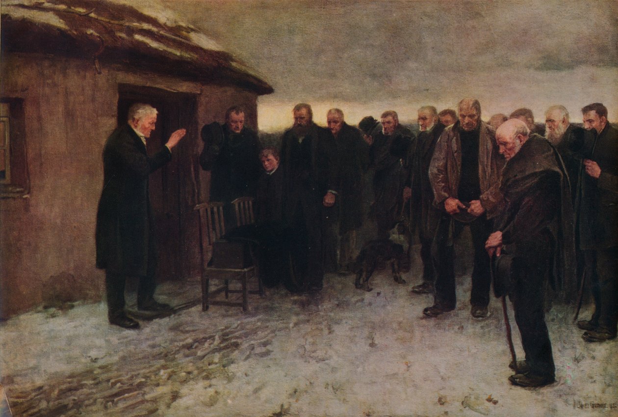 Felvidéki temetés, 1882, 1935. alkotó: James Guthrie