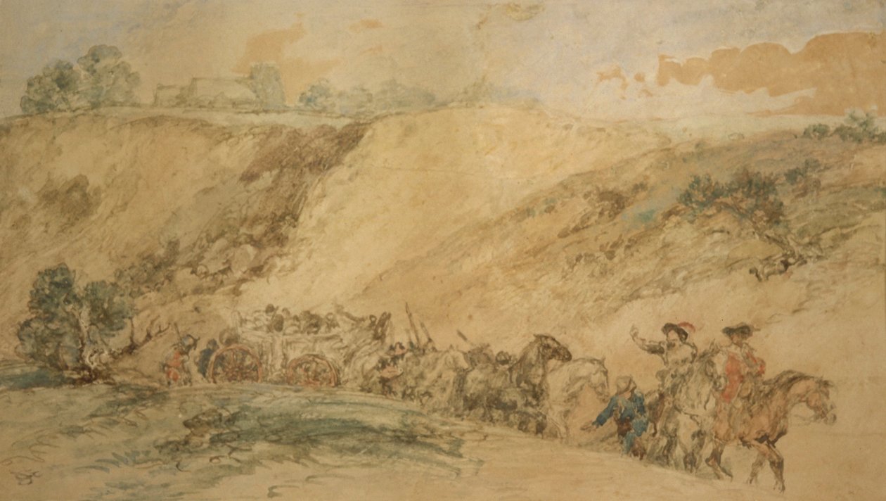 „Hadsereg szekerei egy szakadékban”, 1837-1897. alkotó: Sir John Gilbert