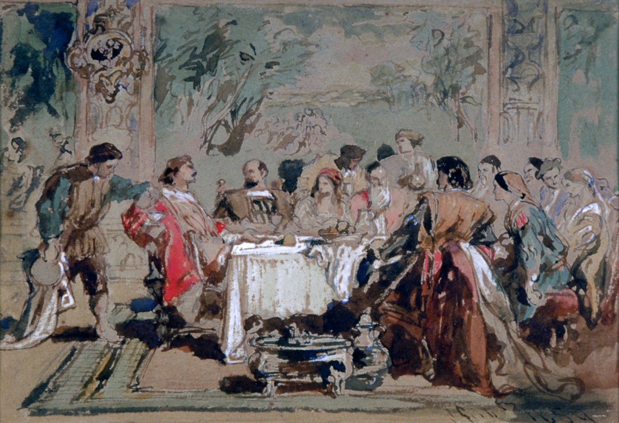 „Bankett Lucentio házában”, 1859 alkotó: Sir John Gilbert