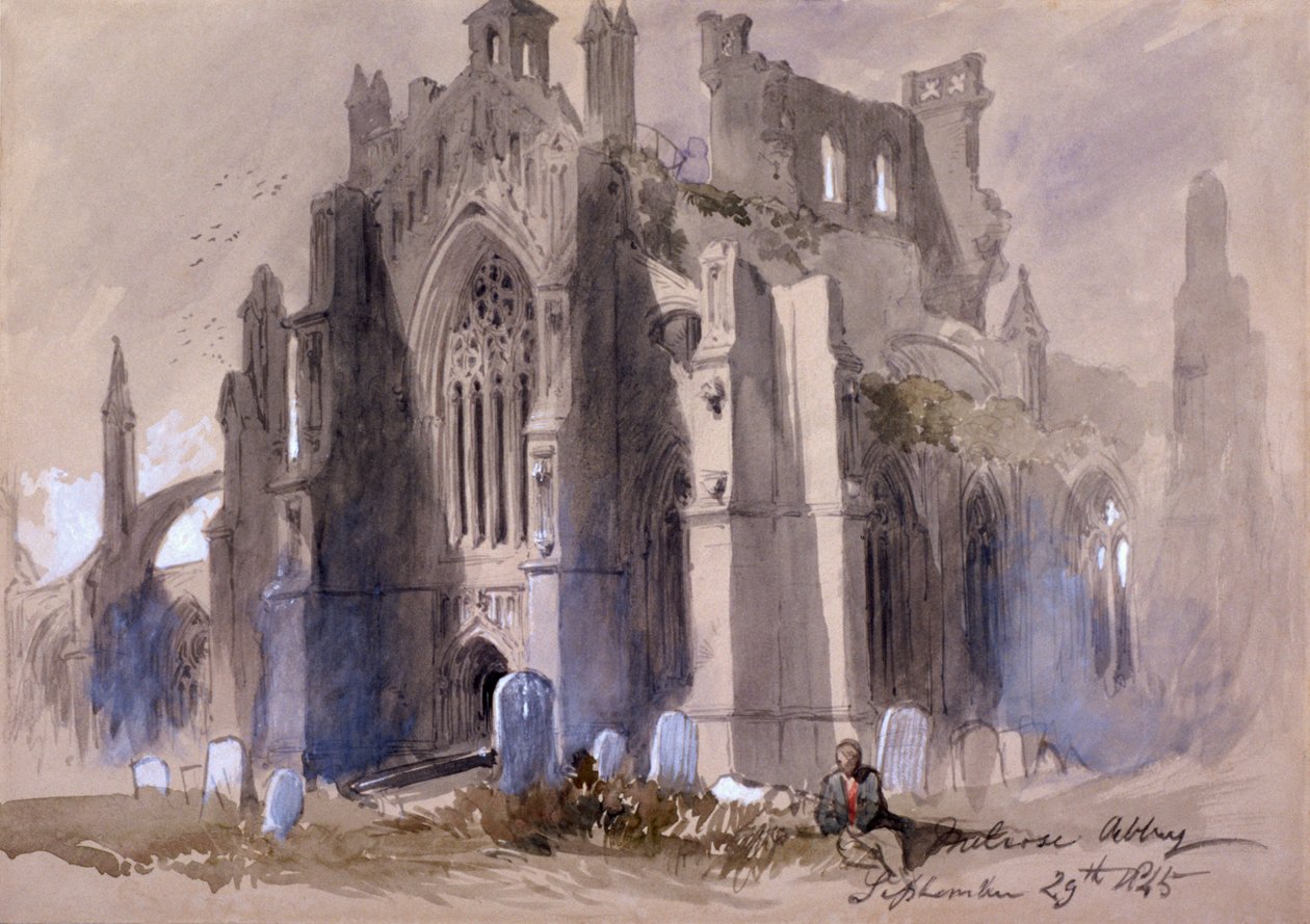 "Melrose Abbey", 1845 alkotó: Sir John Gilbert
