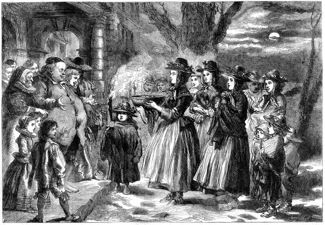 A Wassail Bowl, 1860. alkotó: Sir John Gilbert