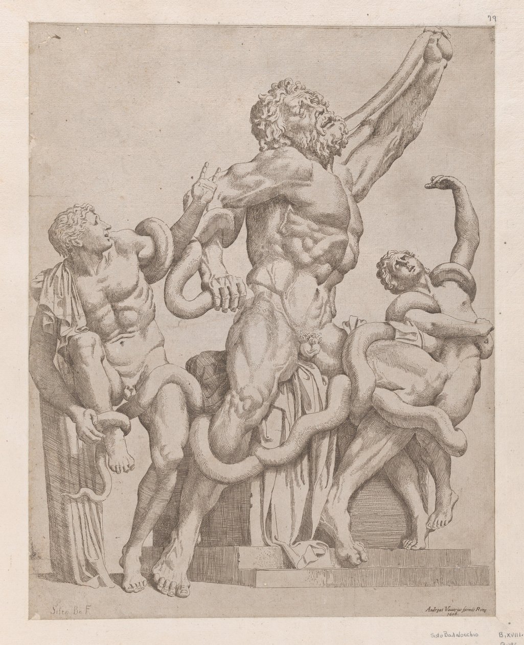 A római pompás tükre: Laocoon, 1561., 1561 alkotó: Sisto Badalocchio