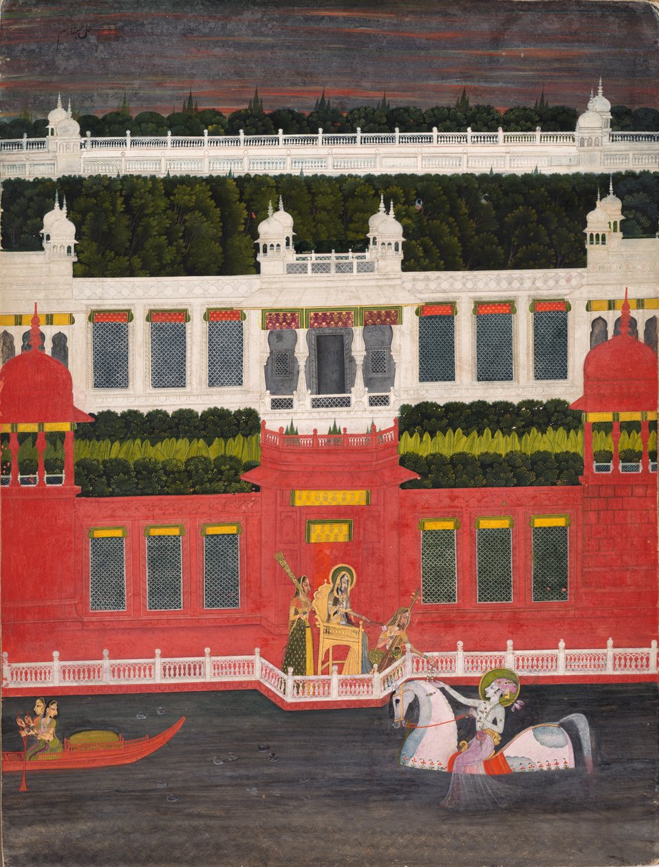 Krsna virágfüzért kap, c. 1750-1760. alkotó: Sitaram