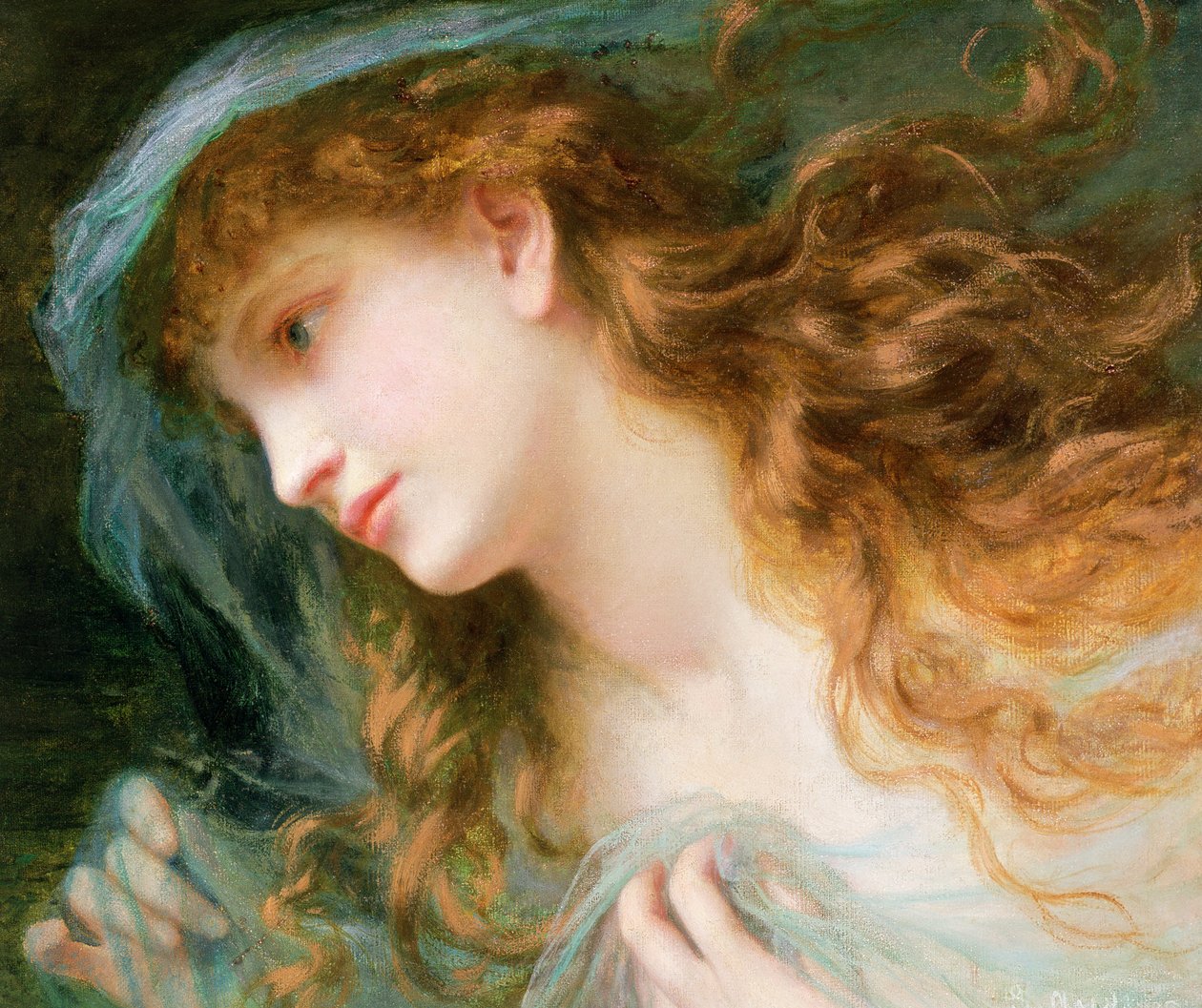 Egy nimfa feje alkotó: Sophie Gengembre Anderson