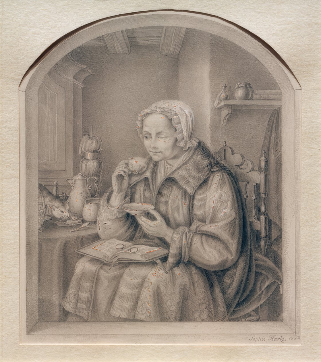Nő kávét iszik alkotó: Sophie Hartz