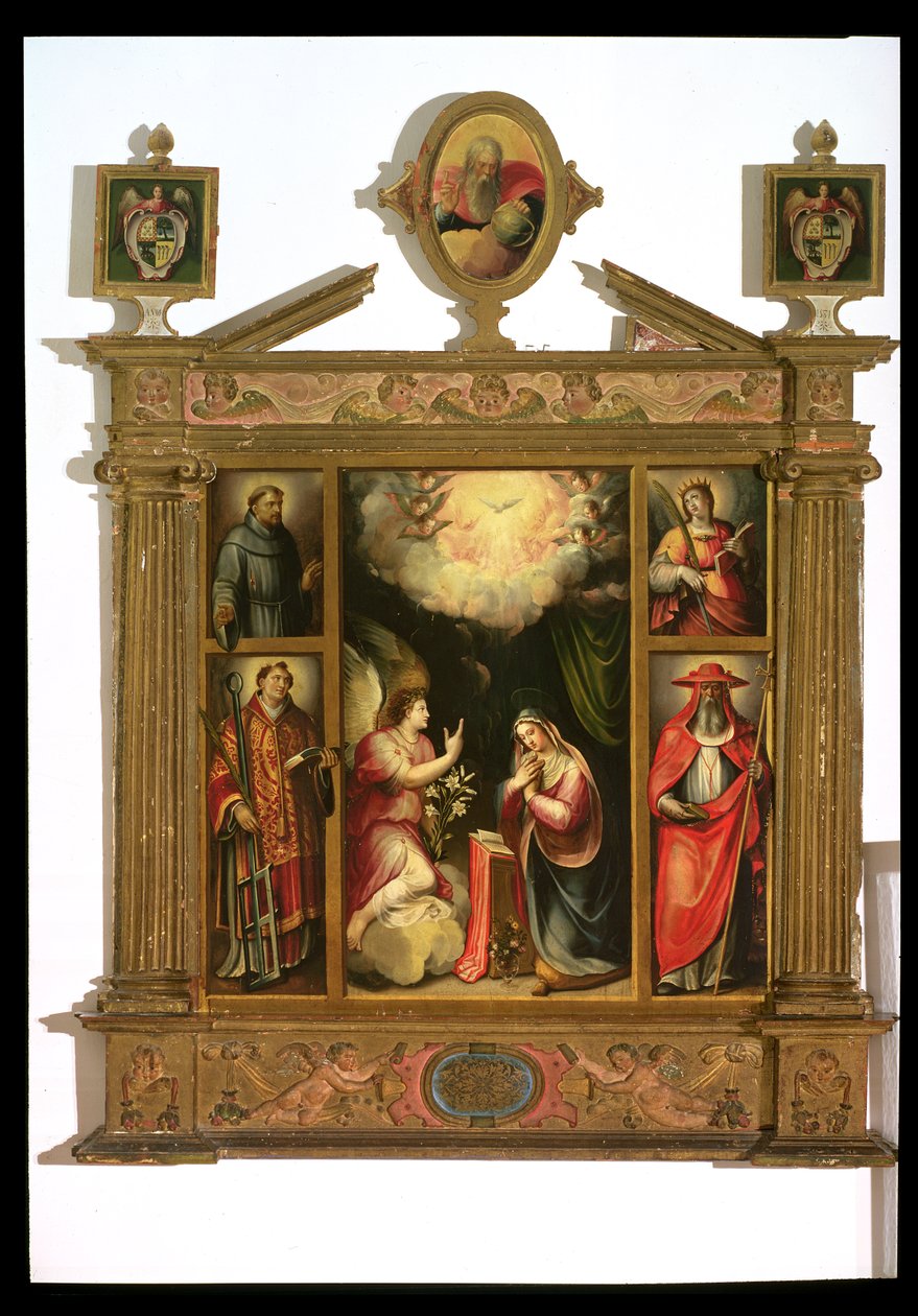 Angyali üdvözlet, 1581 (panel) alkotó: Spanish School