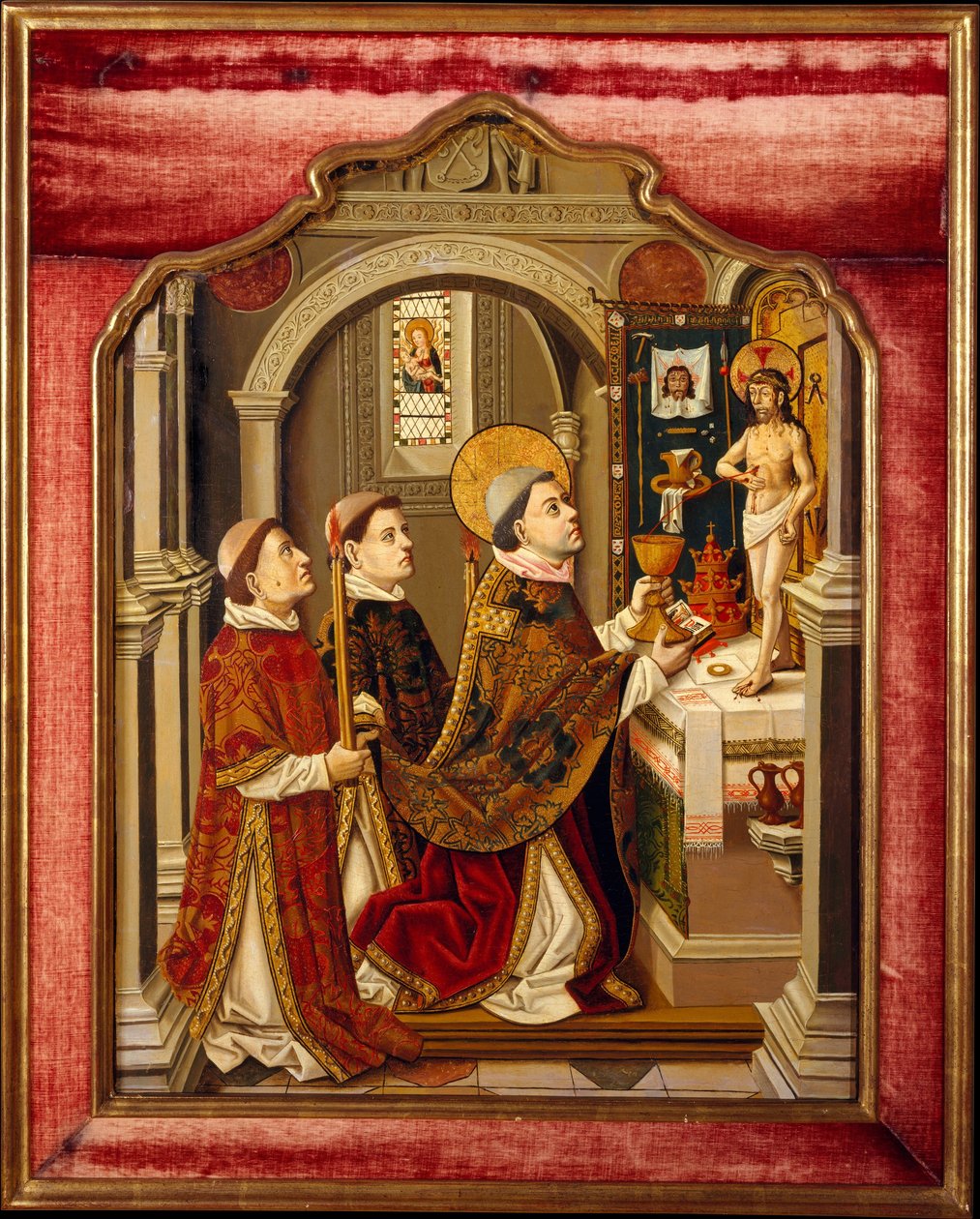 Szent Gergely miséje. alkotó: Spanish Painter