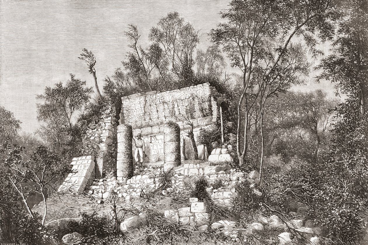 The Ball Court, Chichén Itzá, Yucatan, Mexikó alkotó: Spanish School