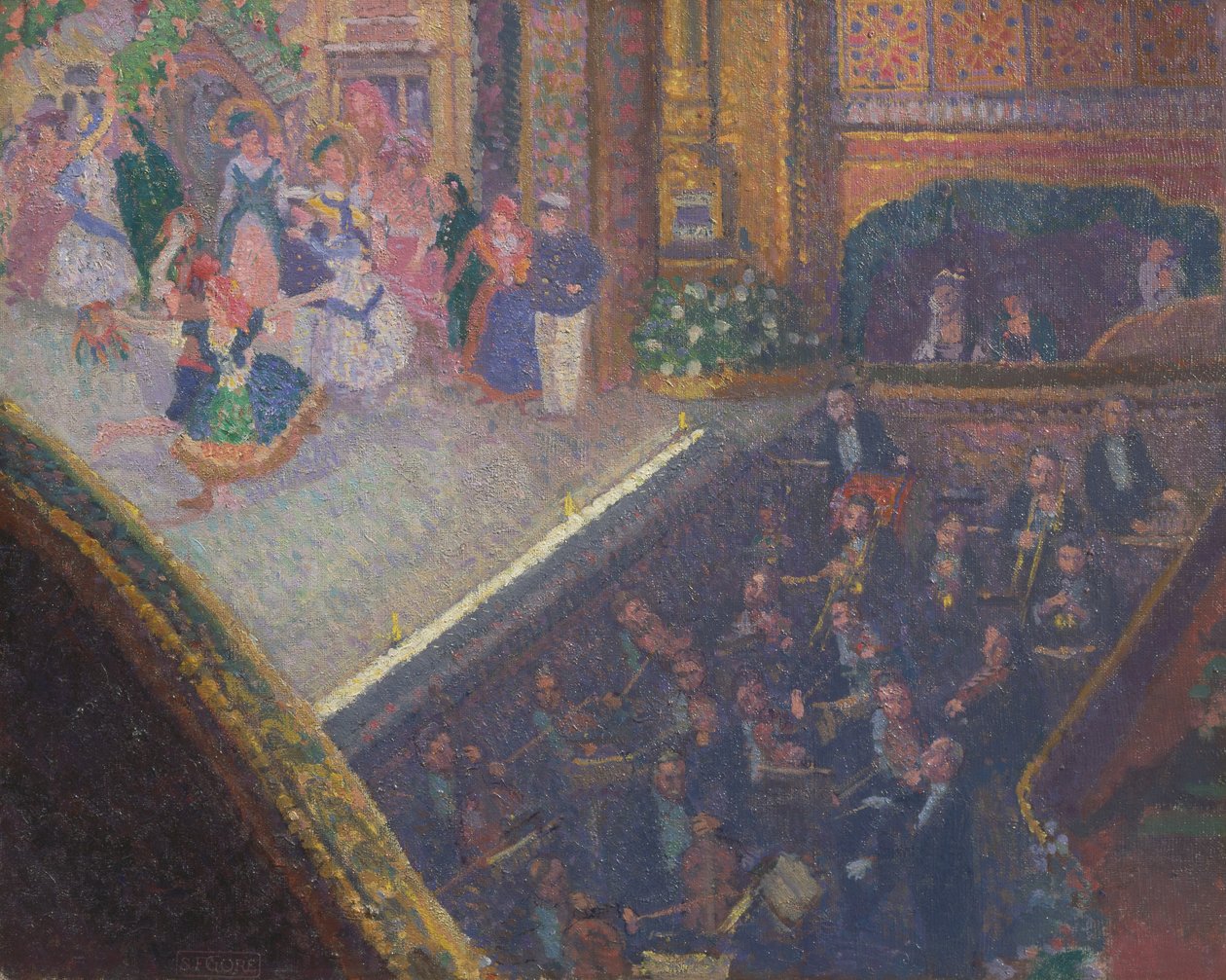 Balettjelenet az On the Sands -ből alkotó: Spencer Frederick Gore