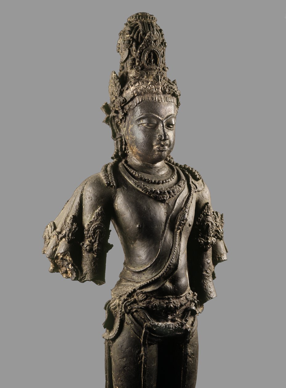 Avalokitesvara figura a Srivijaya időszakból, a thaiföldi Chaiya-ban, a 9-10. században (bronz) alkotó: Srivijaya
