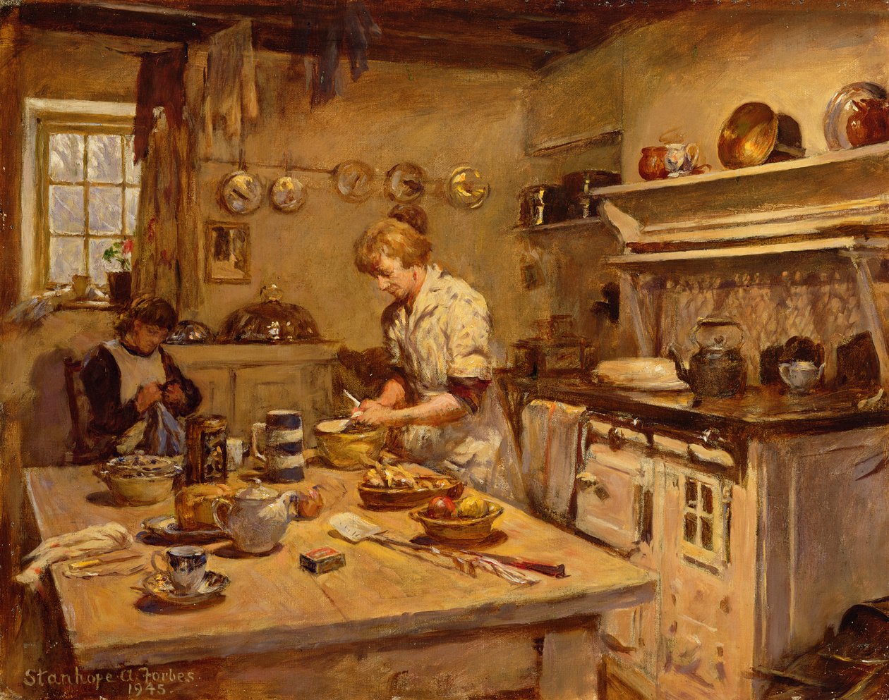 A konyhában alkotó: Stanhope Alexander Forbes