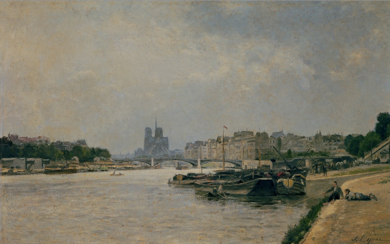 A Szajna a Quai de la Rapee felől alkotó: Stanislas Victor Edouard Lepine