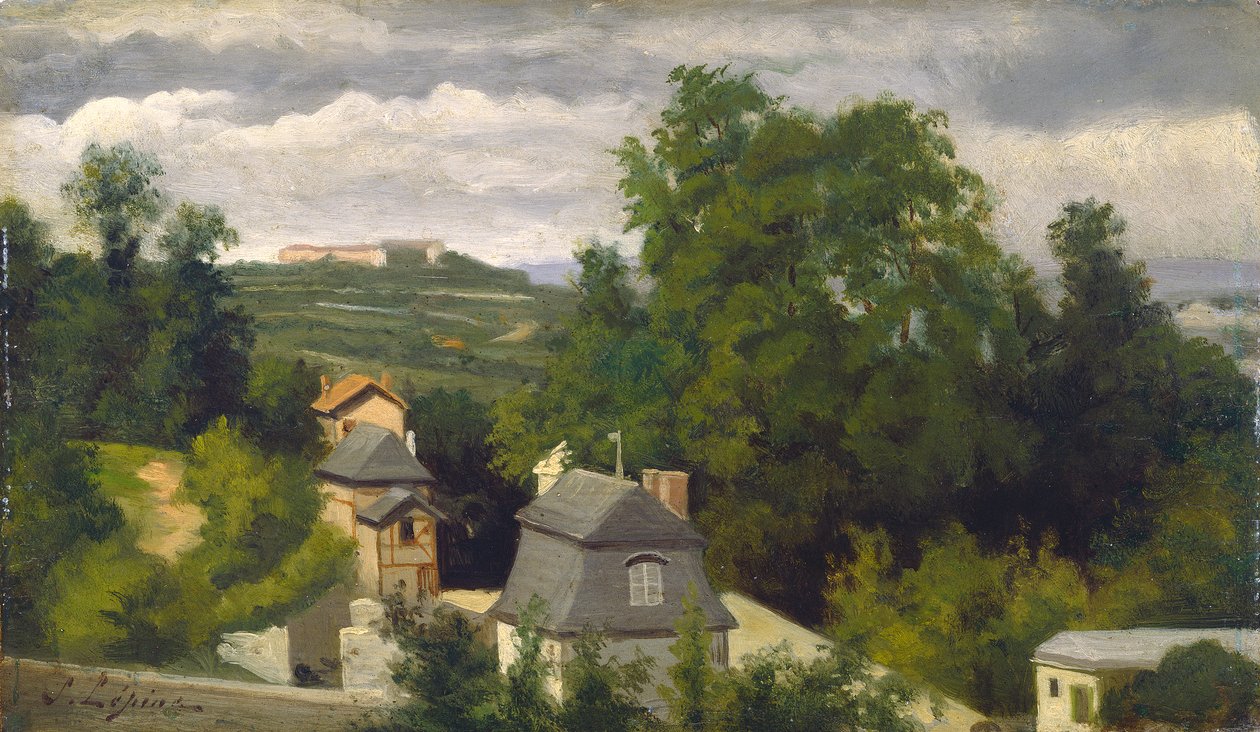 Kilátás Caen külvárosára, 1872-75 (olaj, fa) alkotó: Stanislas Victor Edouard Lepine