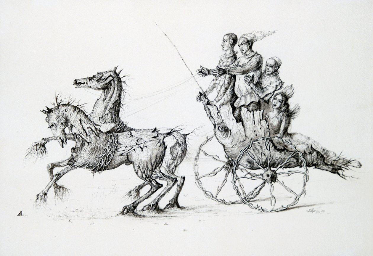 Halál Barouche-ban, 1850-1890 alkotó: Stanislas Lepine