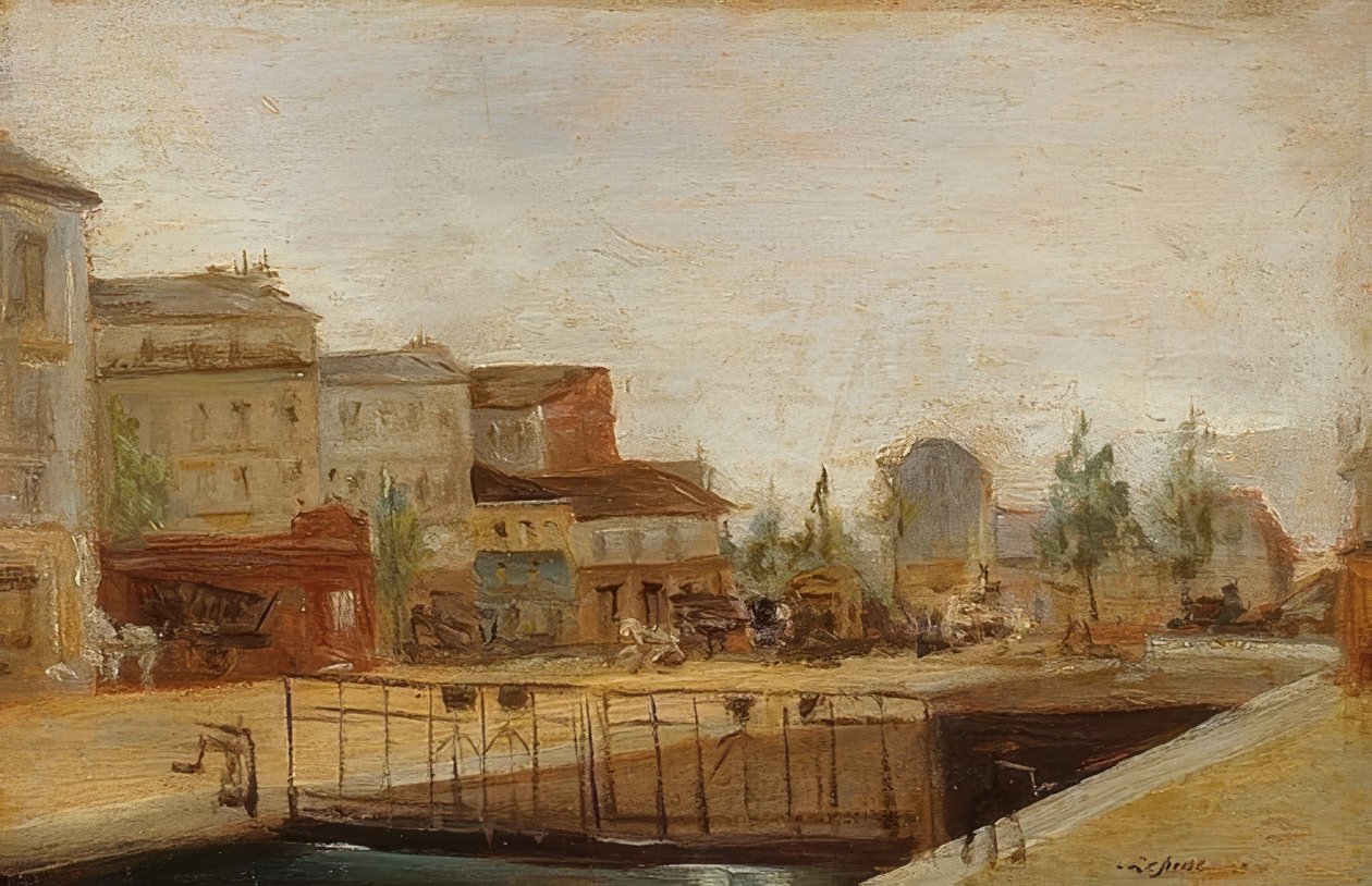 A párizsi Saint-Martin csatorna zárral alkotó: Stanislas Lepine