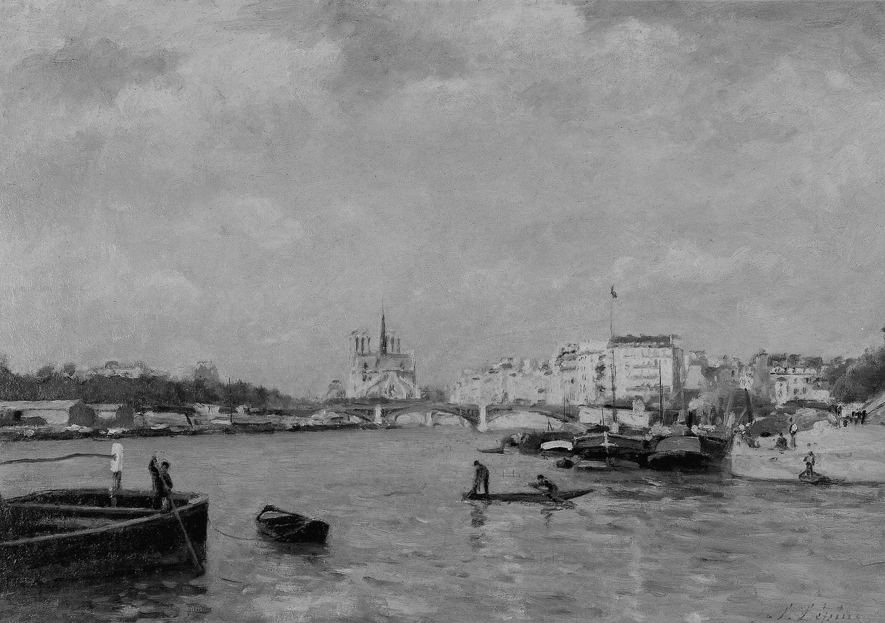 Kilátás a Szajnára, Párizs alkotó: Stanislas Lepine