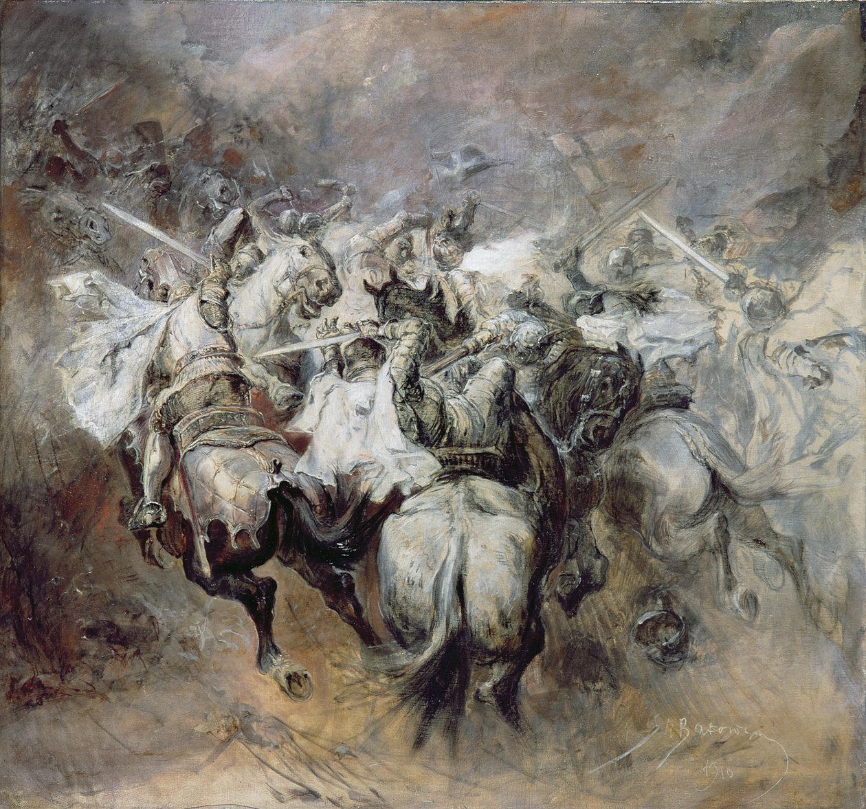 A grunewaldi csata alkotó: Stanislaw Kaczor Batowski