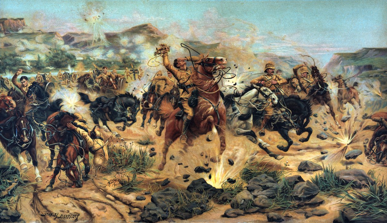 Saving the Guns at Colenso, 1899 (chromolitho) alkotó: Stanley Berkeley