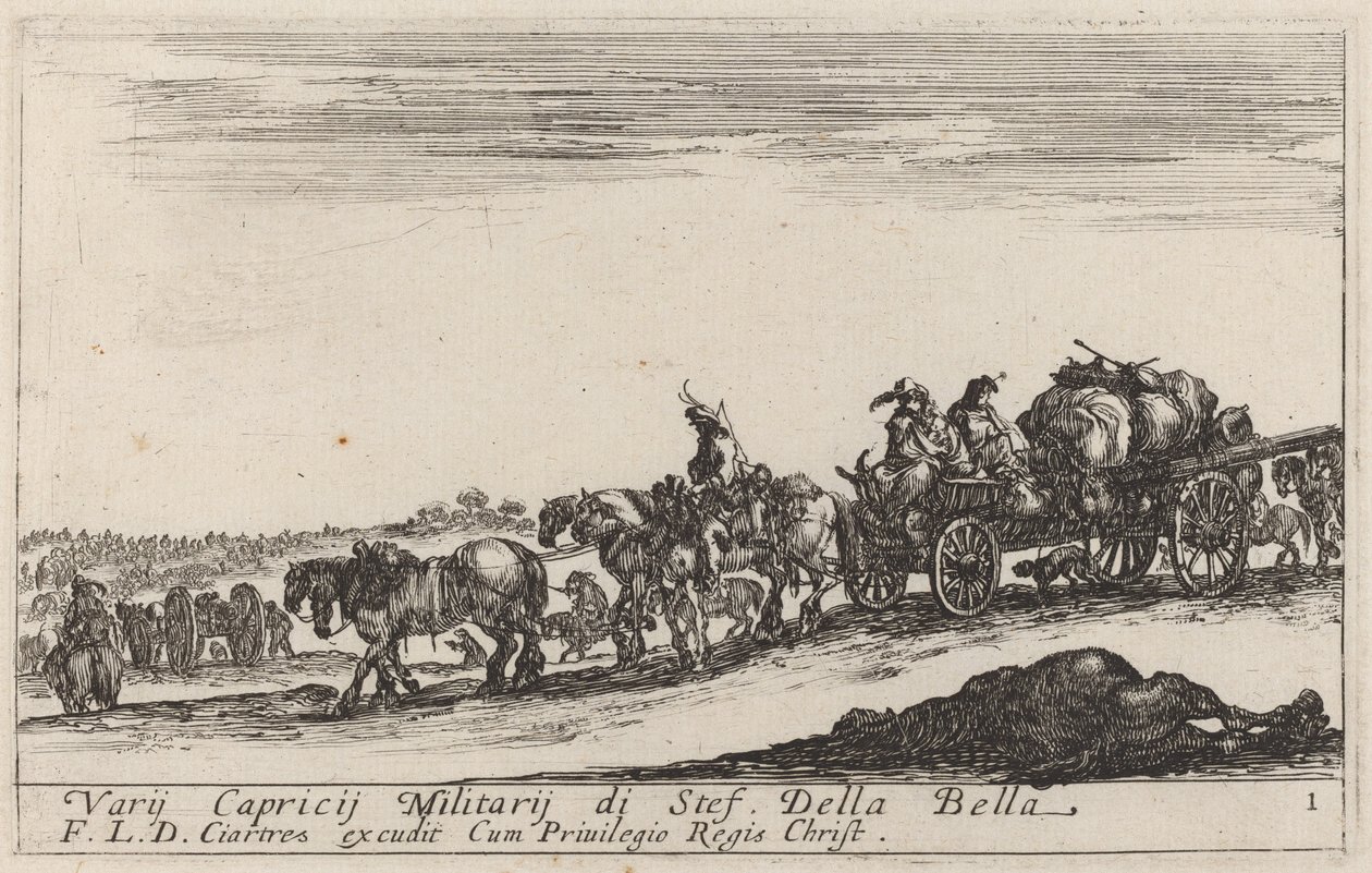 Poggyászvonat, c. 1641. alkotó: Stefano della Bella