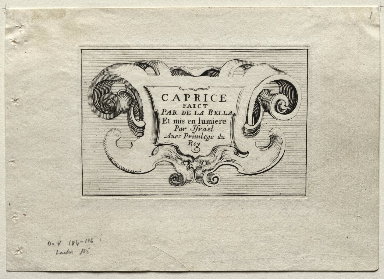 Caprics: Címlap. alkotó: Stefano della Bella