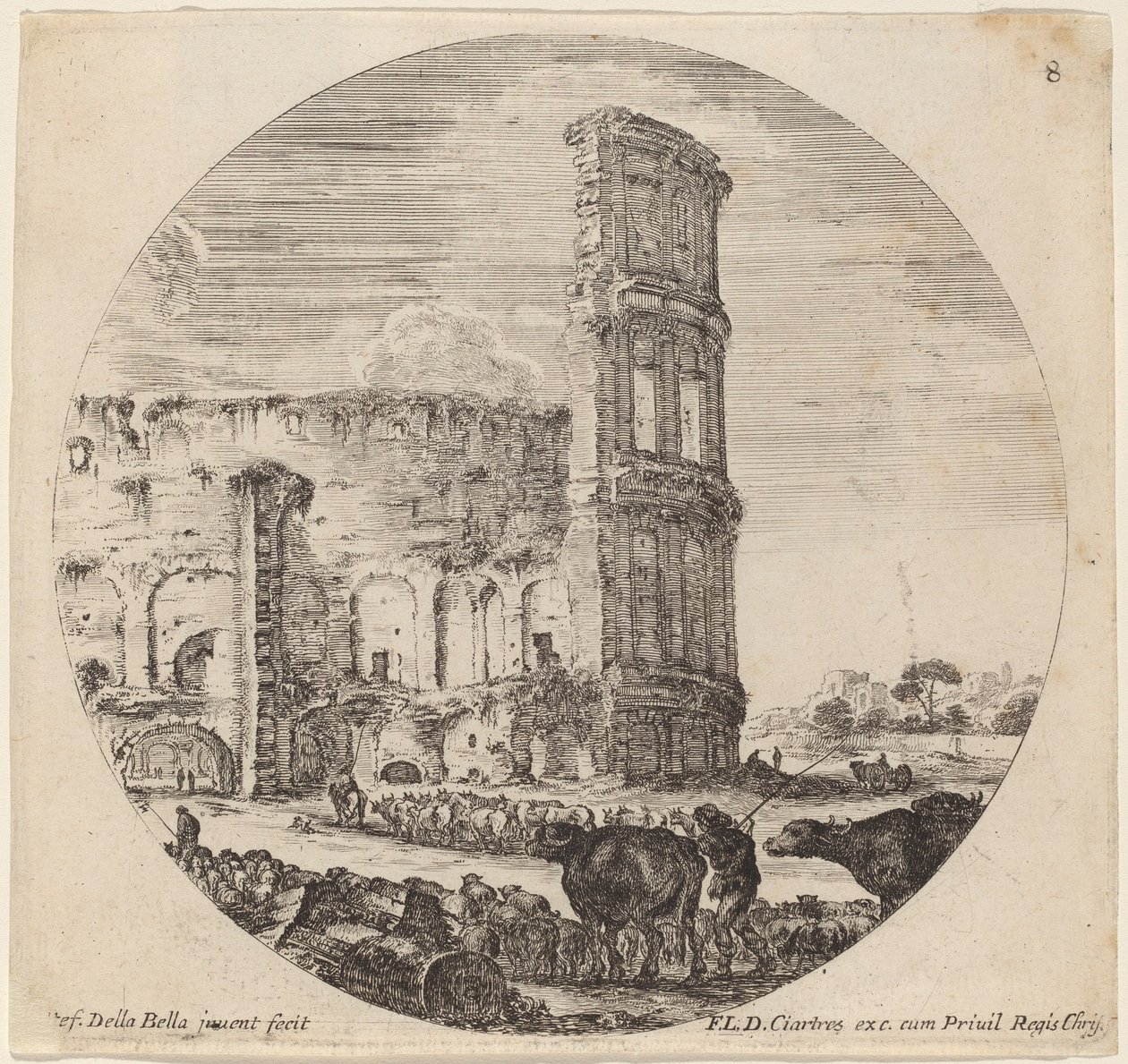 Colosseum, 1646. alkotó: Stefano della Bella