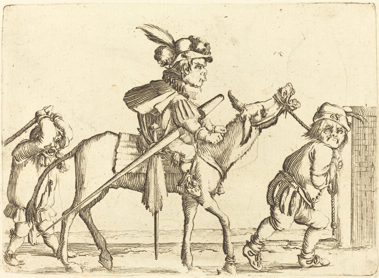 Törpe szamárlovaglás. alkotó: Stefano della Bella