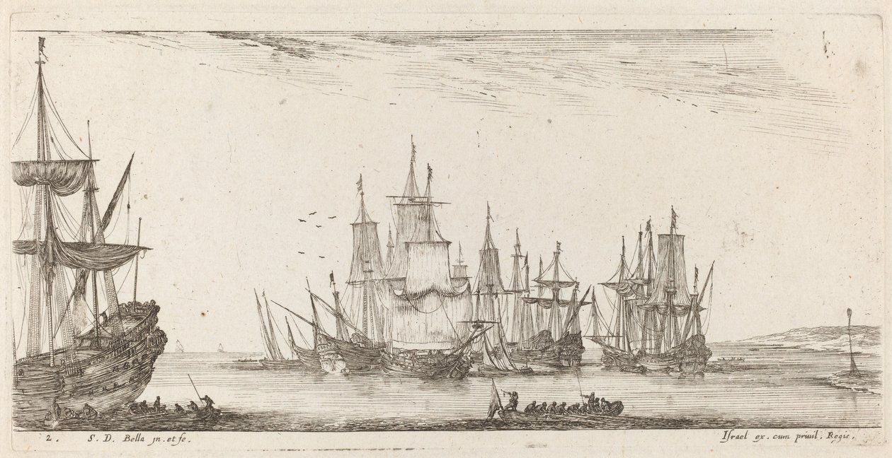 Hajócsoport, 1644. alkotó: Stefano della Bella