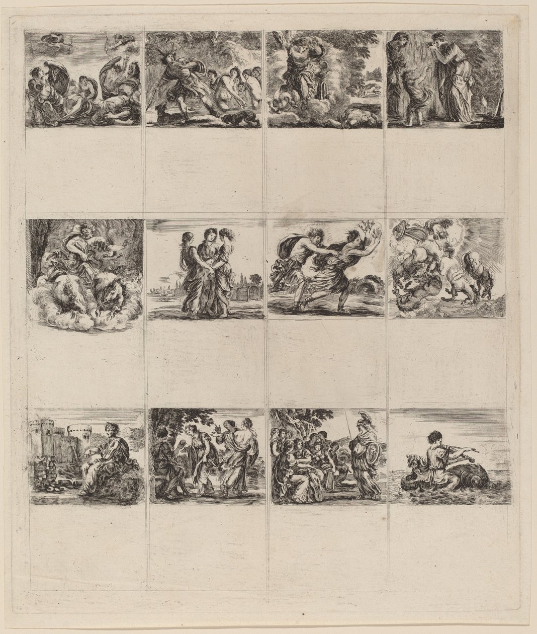 Mitológiai játékkártyák, 1644. alkotó: Stefano della Bella