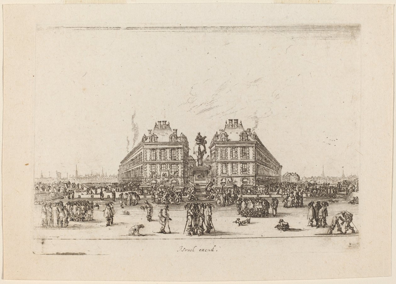 Place Dauphine, 1642. alkotó: Stefano della Bella
