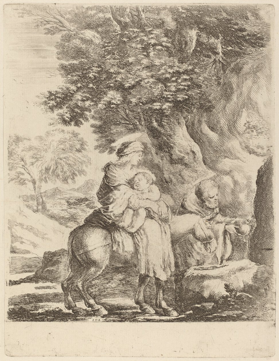 Repülés Egyiptomba. alkotó: Stefano della Bella
