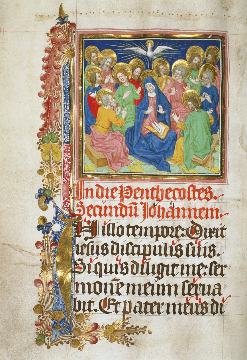 A Szentlélek leszállása, 1450-1500 alkotó: Stephan Lochner