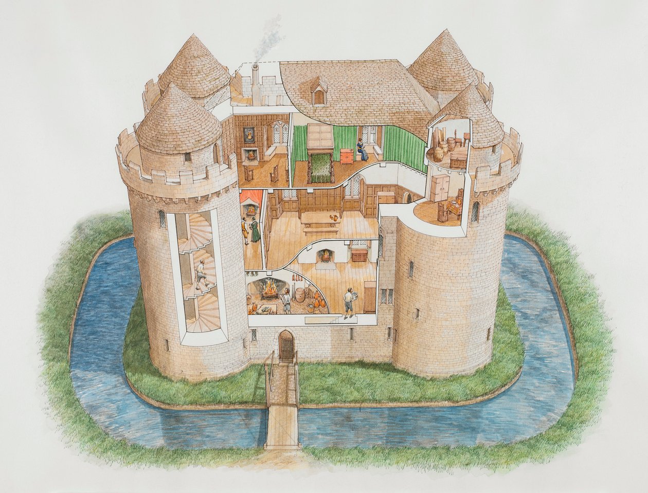 Nunney Castle, Somerset, 2006 alkotó: Stephen Conlin