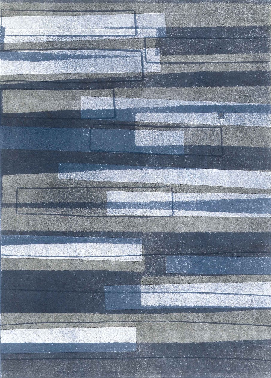 Boards II, 2015 (monoprint papírra) alkotó: Stephen Dow
