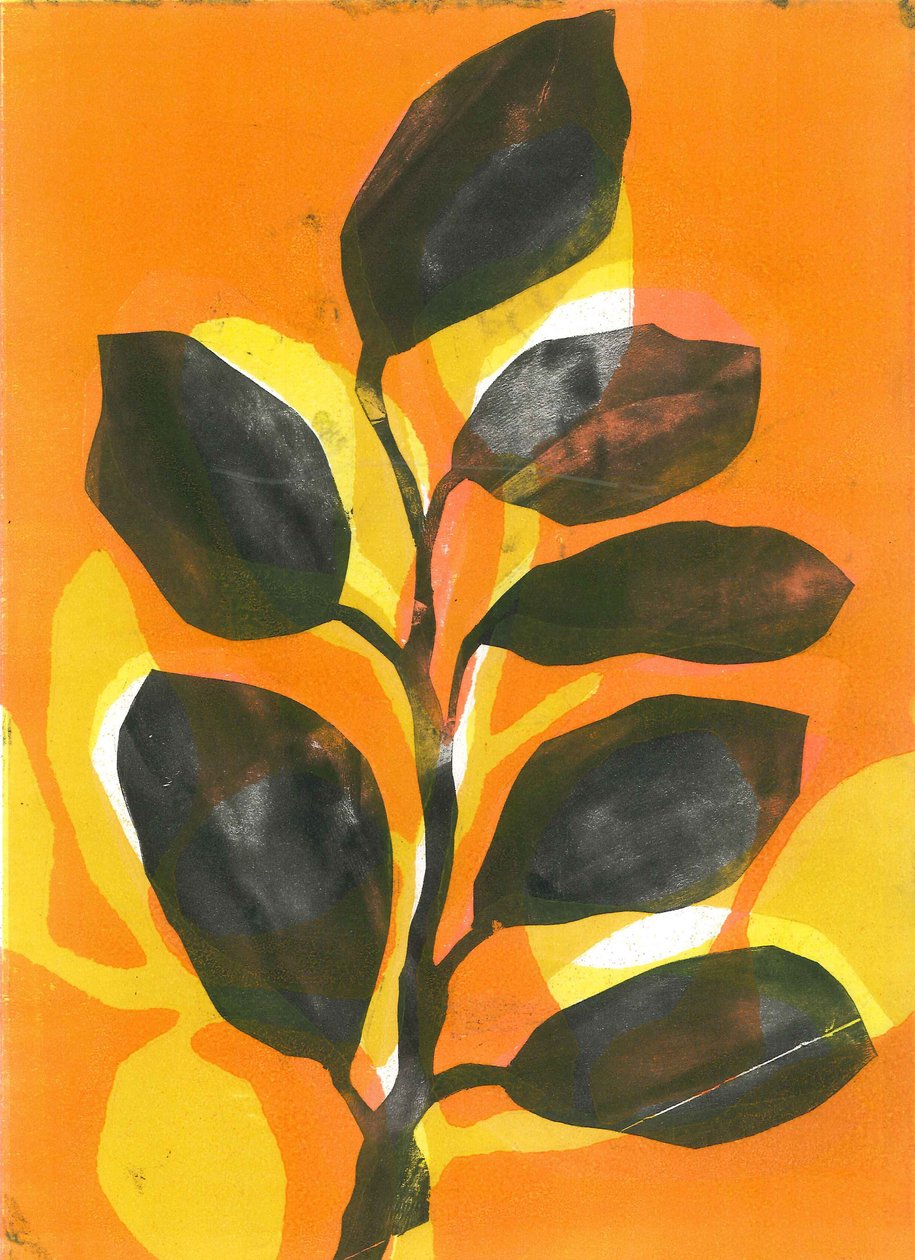 Nyári kert, 2015 (monoprint, papír) alkotó: Stephen Dow