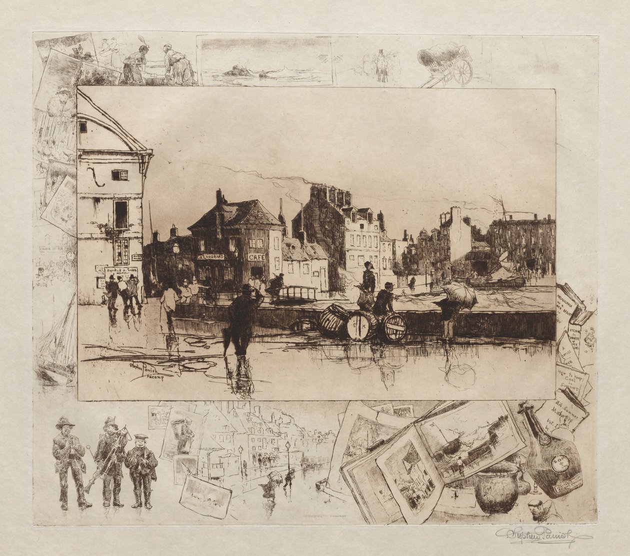 Gála Fécamp Normandiában, 1886. alkotó: Stephen Parrish