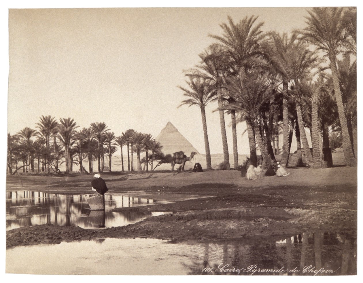 Piramis Egyiptomban, 1900 körül (fotó) alkotó: Studio Bonfils