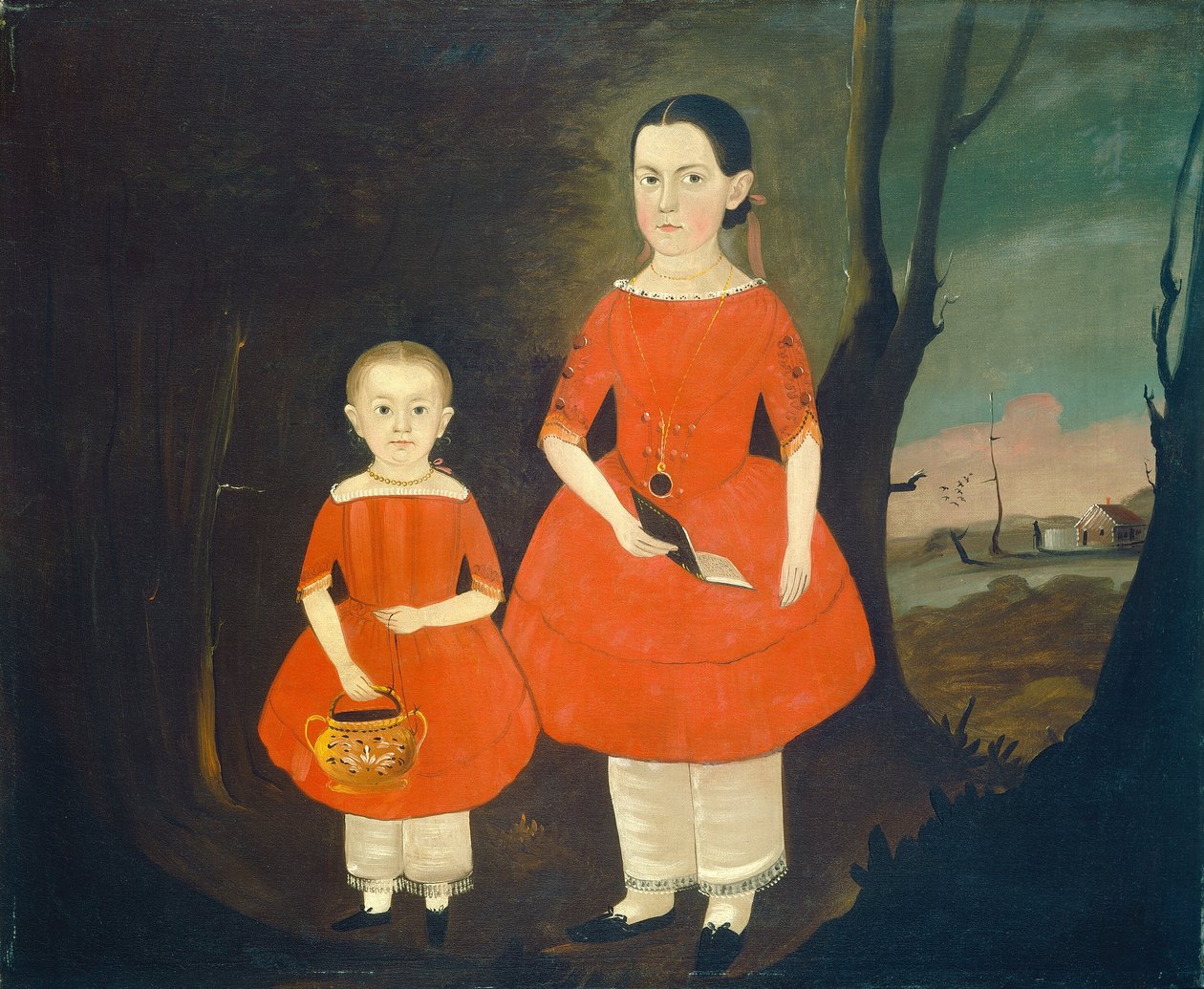 Sisters in Red, c. 18401850. alkotó: Sturtevant J. Hamblin