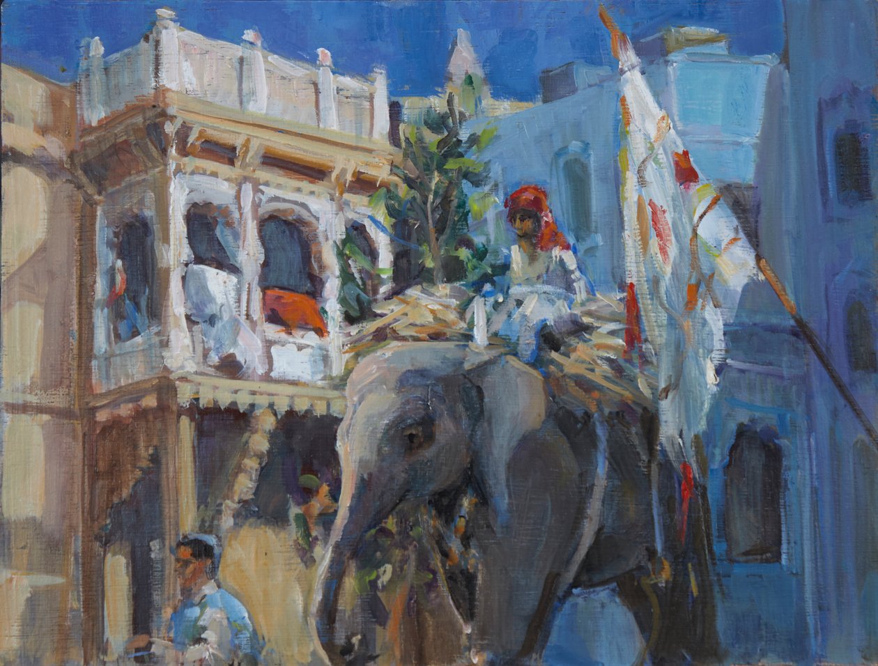 Elefánt Jodhpurban alkotó: Sue Wales